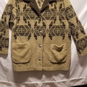 Southwestern style fleece jacket